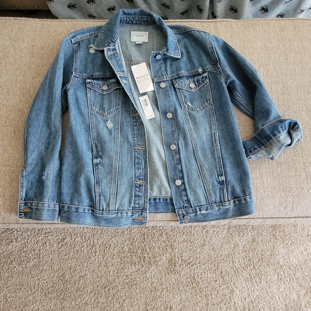 Old Navy Boyfriend Fit Jean Jacket medium wash size XS